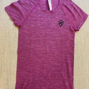 lululemon Swiftly Tech Short-Sleeve Shirt 2.0 in Pink/Black Strips